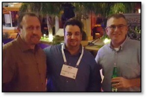 Cornerstone's Nick Lane (center) with Ed Glenning and Rob Roemer of Cap Com FCU